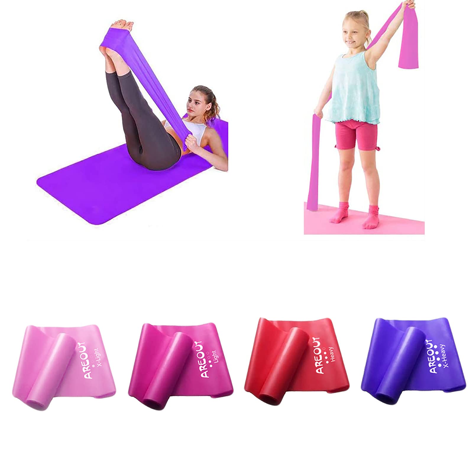 Bandes de résistance Bandes élastiques pour la récupération, Le Fitness, la Musculation, la physiothérapie, Le Yoga, la rééducation,