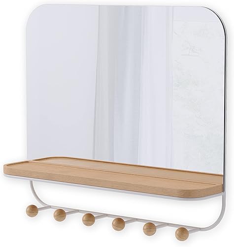 Miniatura 8 de Umbra Estique - Organizador multiusos para colocar sobre la puerta, con espejo, blanco, pequeño