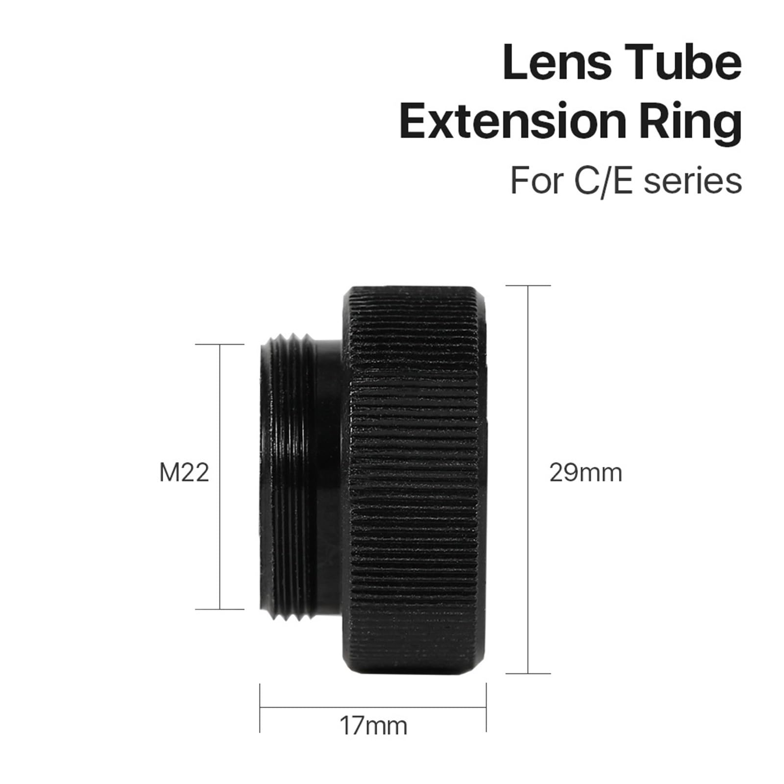Lens Tube Extension Ring CO2 O.D.25mm Lens Tube for D20 F63.5mm/127mm Lens for CO2 Laser Cutting Machine