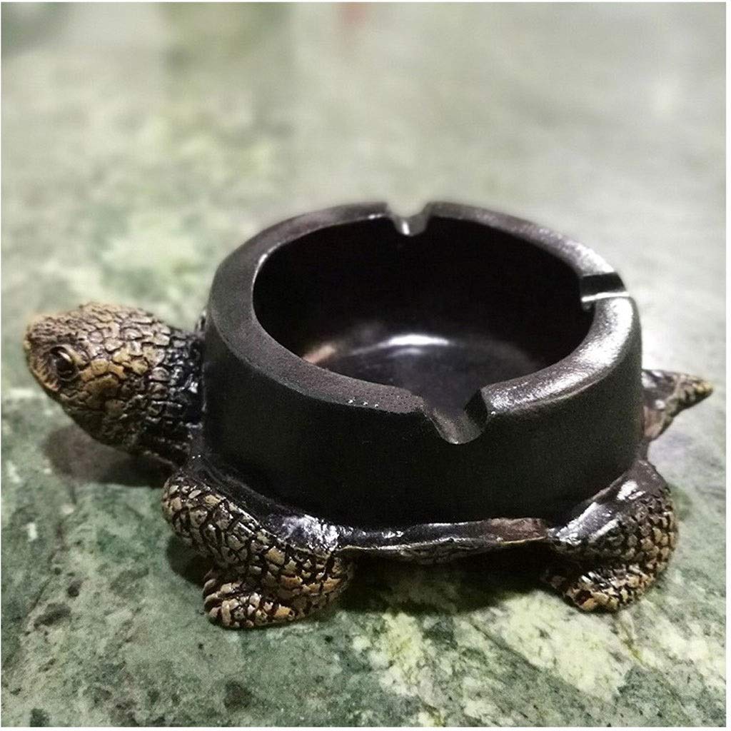 Aschenbecher Mit Deckel & Schildkröten-Dekor – Wasserdicht, Für Innen & Außen | Inkl. 3 Zigarettenhaltern