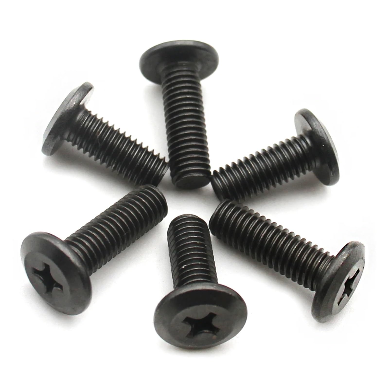 ZHGUIMING Tornillos de cabeza plana empotrados en cruz acero al carbono negro M4 M5 M6 M8, pernos avellanados for muebles, sujetadores gabinete grande(M6x55mm -20pcs)