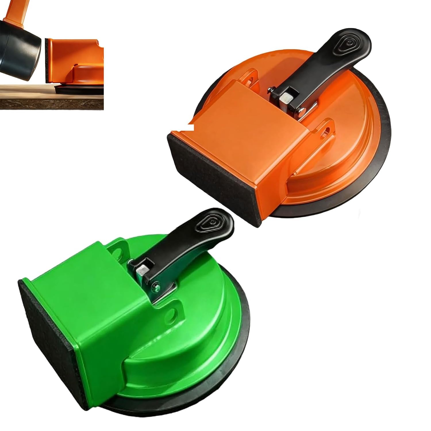 2026 Upgrade Floor Gap Fixer Tool, Heavy Duty Laminate Floor Gap Repair Tool, Suction Cup Flooring Tools, for Vinyl, Wood, Laminate Floors (Orange+Green)