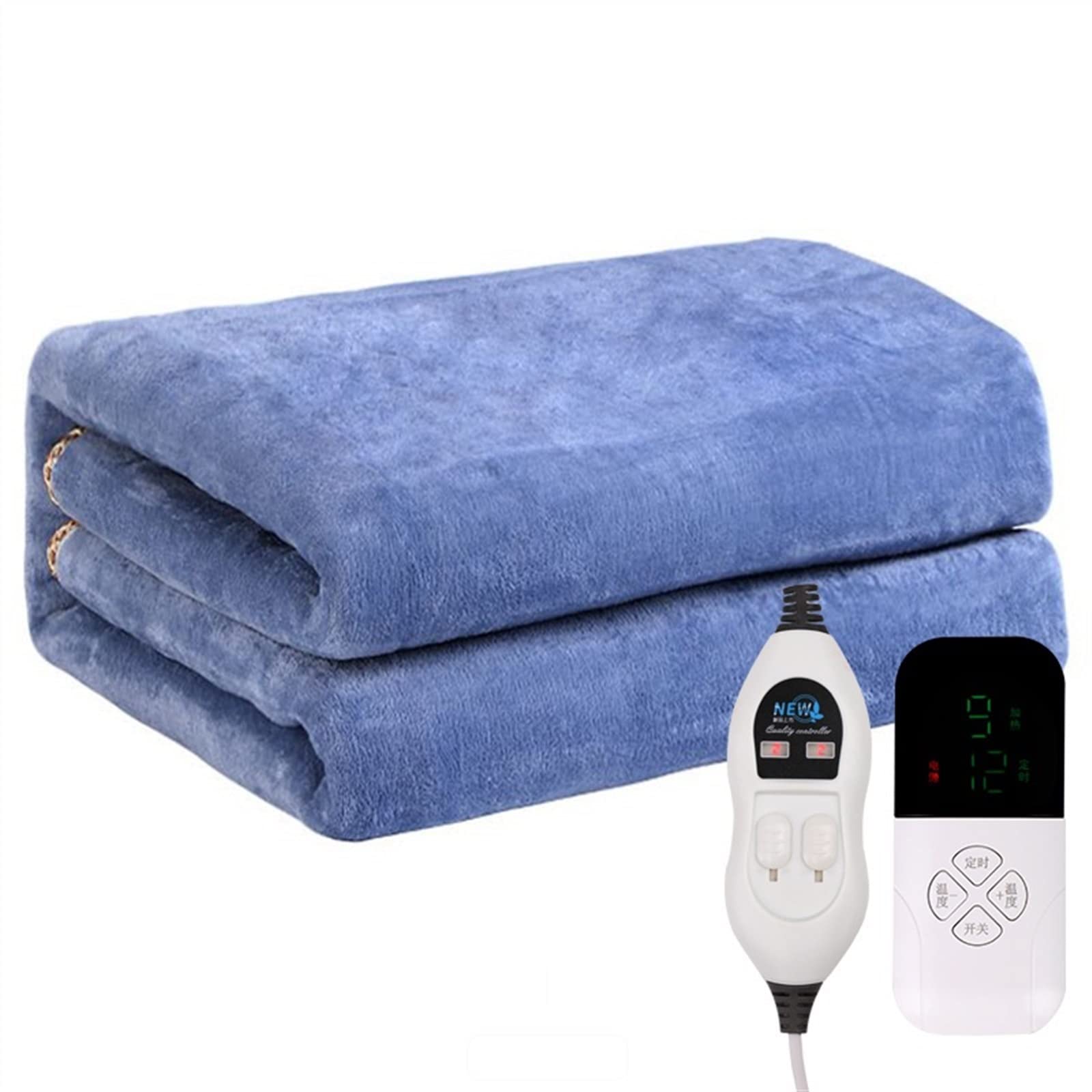 KIZQYN Luxurious Electric Blanket Dual Control Heated Blanket Heated Throw  with 9 Heat Settings and Automatic Power-off, Low Energy Consumption (Color  : Blue, Size : 180 * 150cm) : Amazon.co.uk: Health u0026 Personal Care