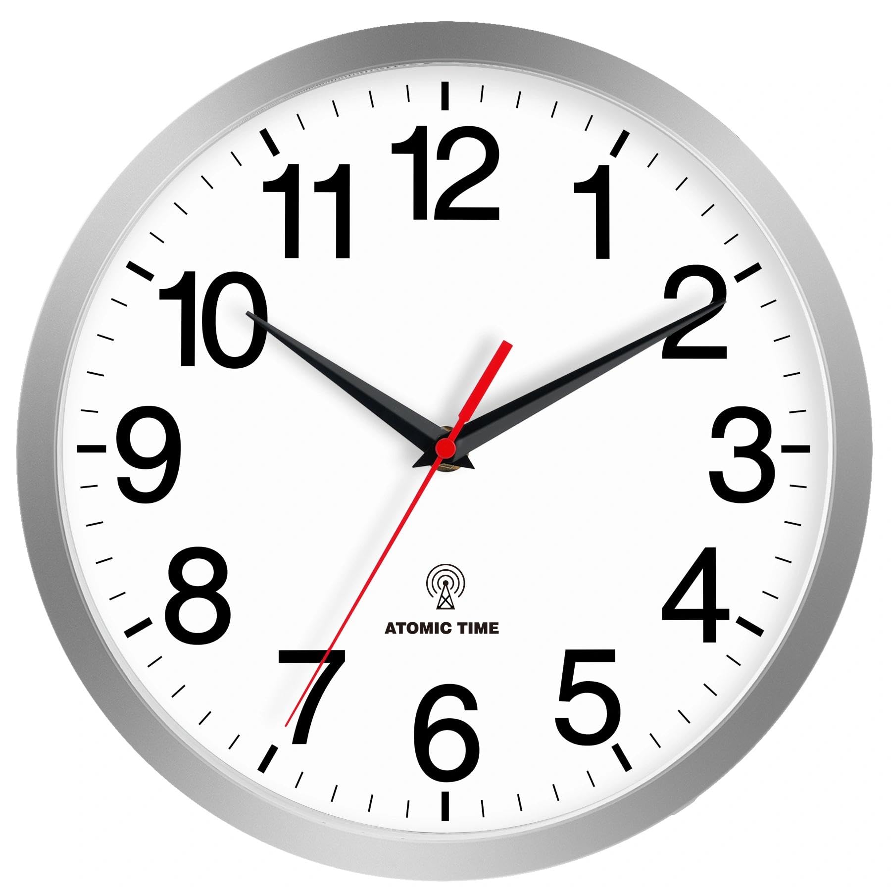 Photo 1 of Rohioue Wall Clock Analog 12 Inch Atomic Battery Operated Silent Clock
