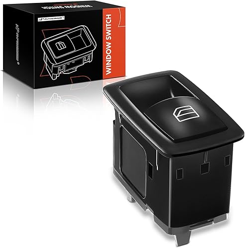 A-Premium Interruptor de ventana eléctrico único compatible con Mercedes-Benz W164 W251 ML350 ML450 ML550 ML63 AMG R320 R350 R500, lado delantero o
