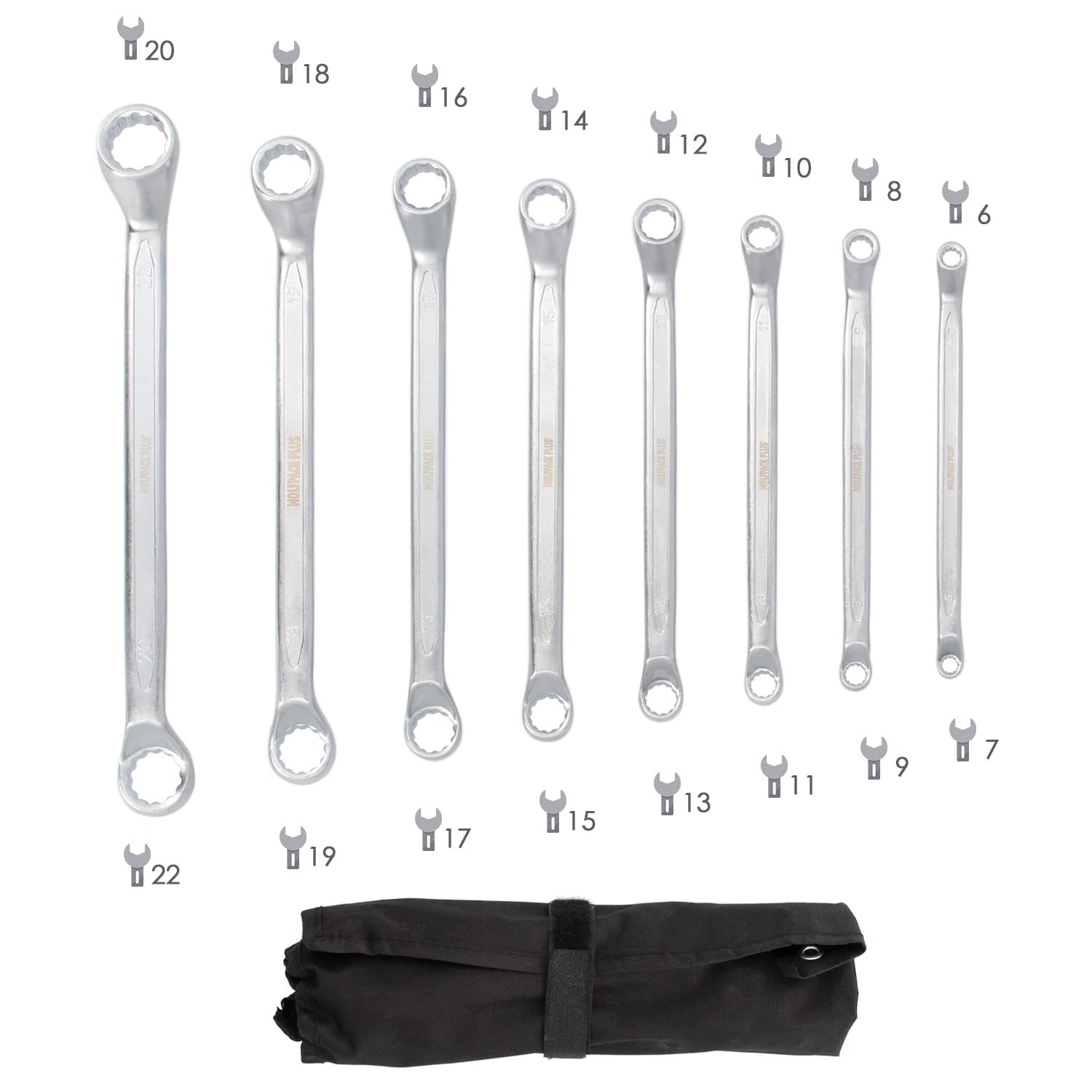 WOLFPACK LINEA PROFESIONAL Juego Llaves Acodadas Wolfpack Plus 8 Piezas