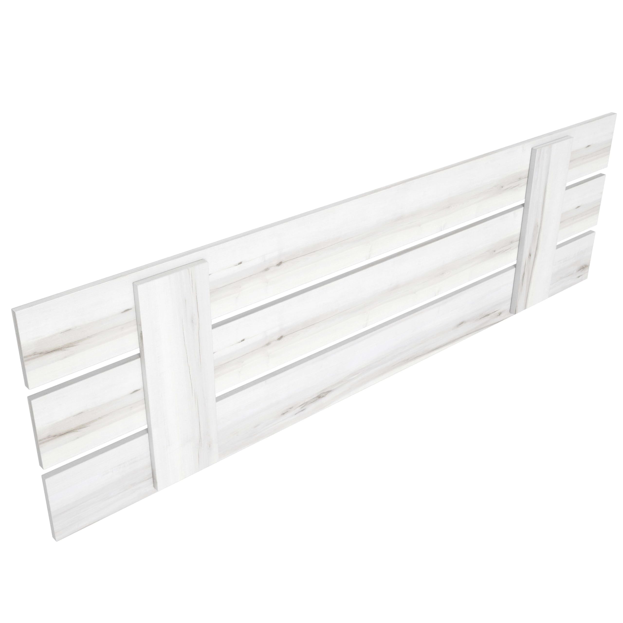 Cabecero para Somier 135 cm o 150 cm Cabezal Cama Matrimonio Moderno Lucca en Blanco Albo