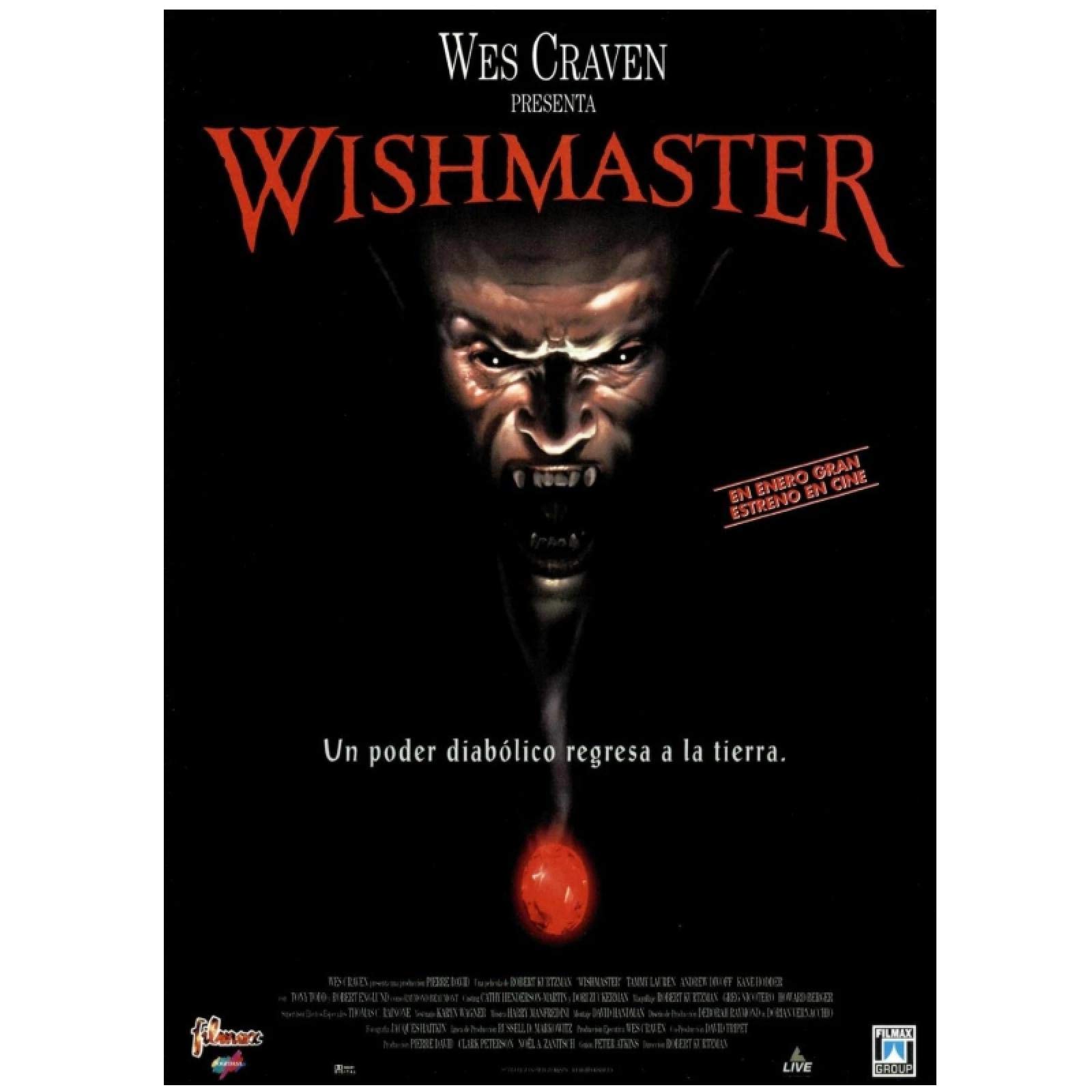 Suuyar WISHMASTER Movie Poster 1997 Wes Craven SILK POSTER Decorative painting -50x70cmx1pcs -No Frame