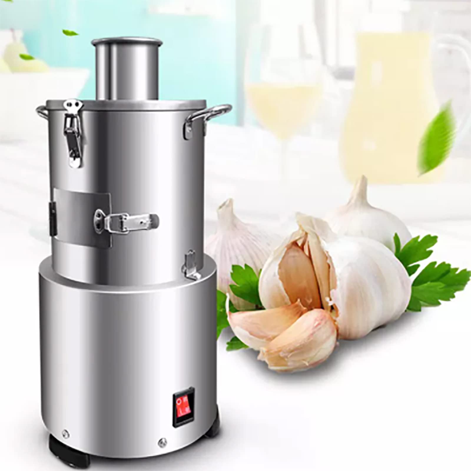 Machine à éplucher l'ail commerciale, éplucheur d'ail électrique 200 W, machine de séparation d'ail 30 kg/h, automatique puissante, rapide et économe en main d'œuvre, pour ménage, restaurant, barbecue
