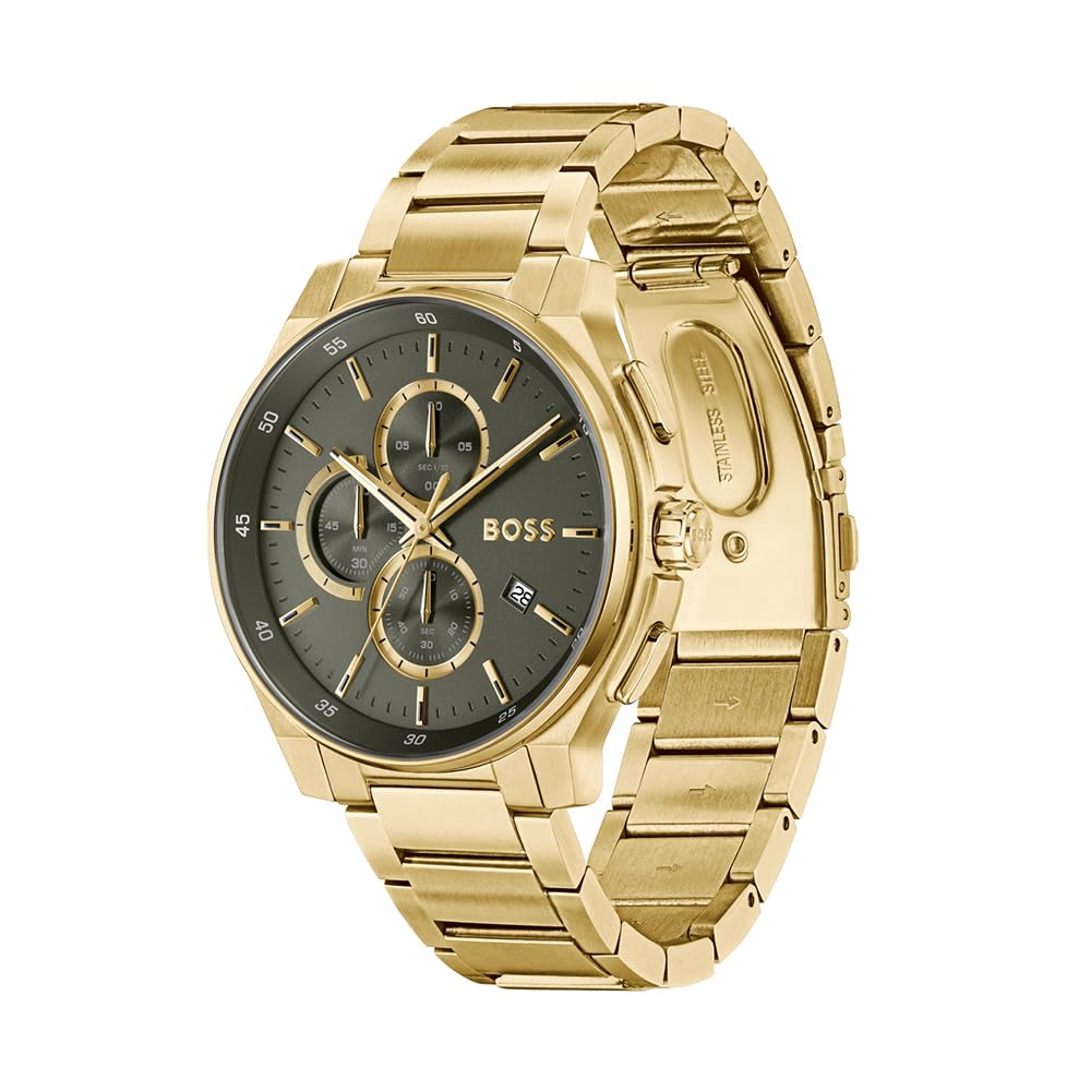BOSS Chronograph Quarz Uhr für Herren Kollektion Peak 2.0 mit Edelstahl- oder Lederarmband