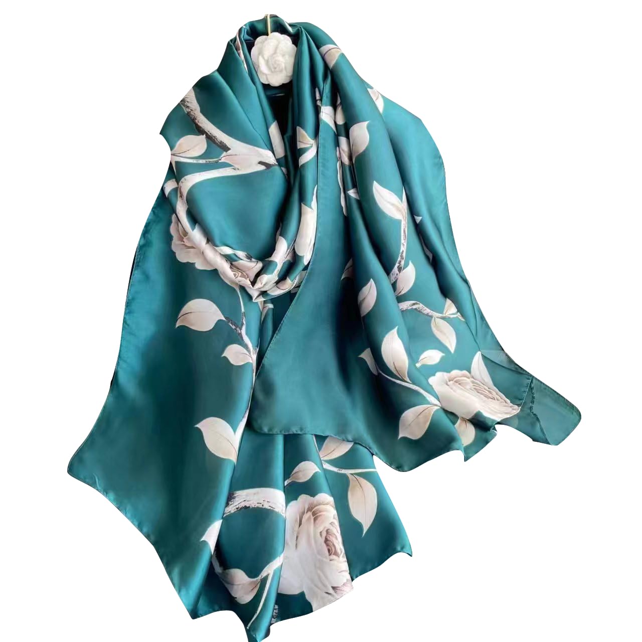 WEIGEER Silk Scarf Women Sciarpa di seta da donna, scialle fazzoletto per lunga sciarpa leggera, da spiaggia, cintura vintage scialle Christmas Decorations Scarf Belt Butterfly Shawl