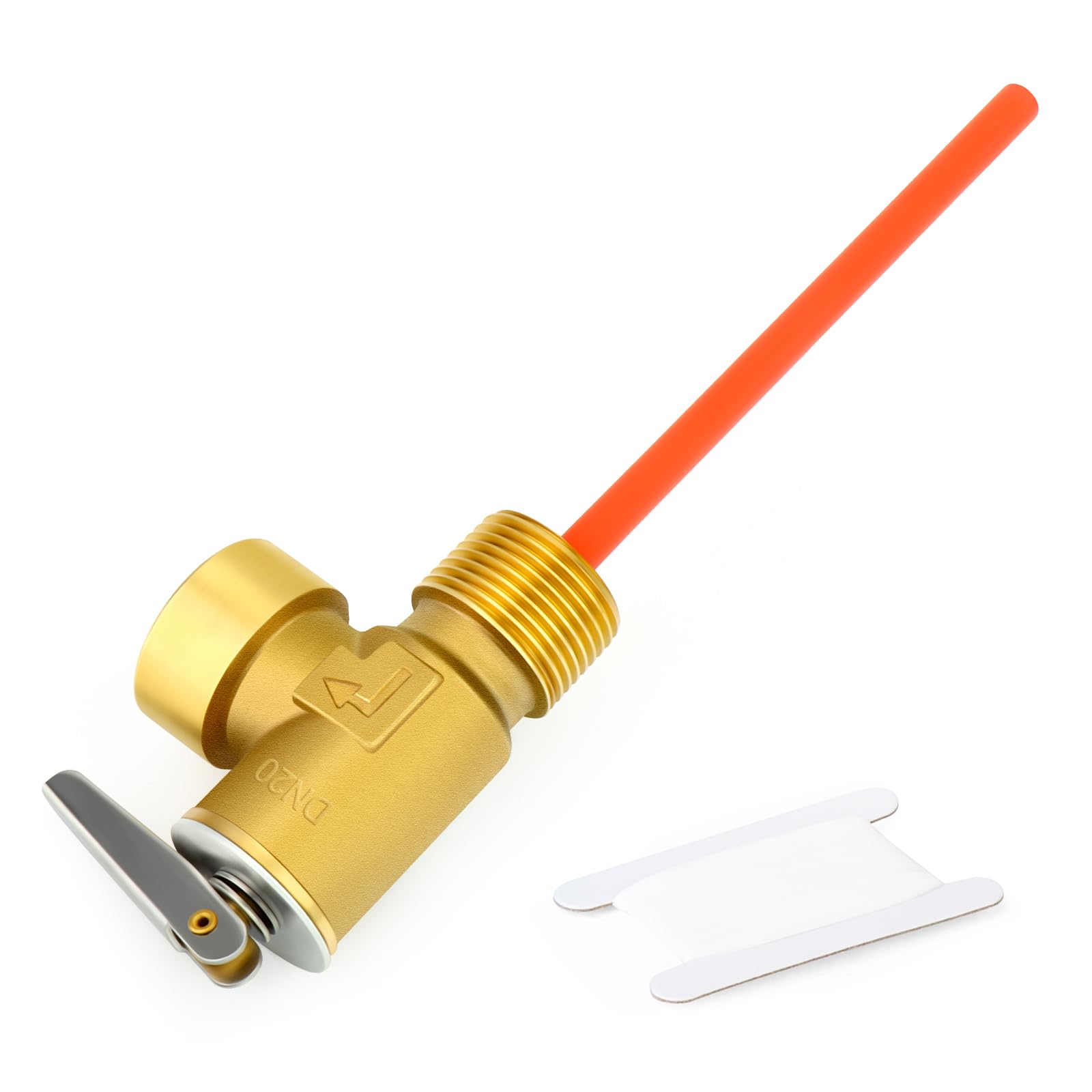 GASHER 3/4" BSP Valvola di sfiato temperatura e pressione scaldabagno RV con sonda rivestita in resina epossidica, per serbatoi scaldabagno