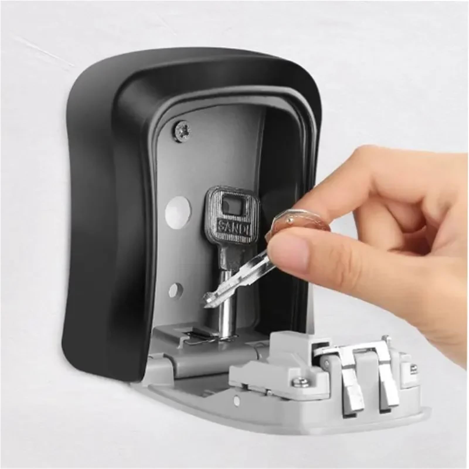 Caja de seguridad resistente a la intemperie para llaves de pared, almacenamiento combinado de contraseñas para un acceso seguro a llaves y objetos de valor, diseño impermeable