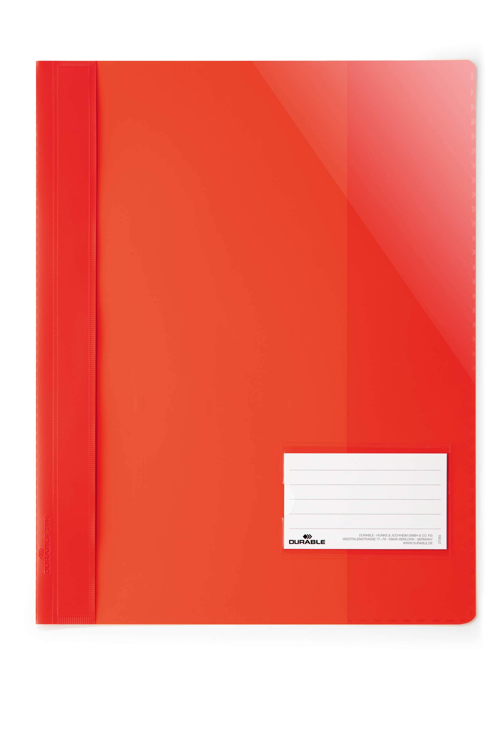 Durable 269003 Viewing File for Din A4, Extra Wide, Red, Pack of 25