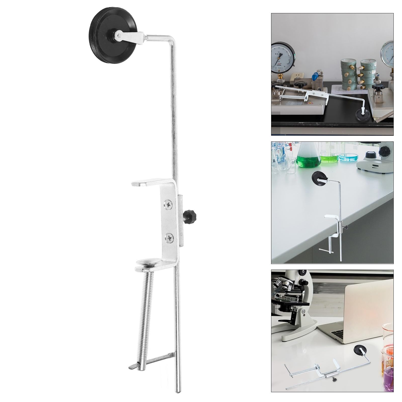 PRETYZOOM Morsetto da Tavolo con Puleggia Pesante in Ferro per Esperimenti di Meccanica, Dispositivo Didattico Accurato per Laboratorio e Ricerca Scientifica