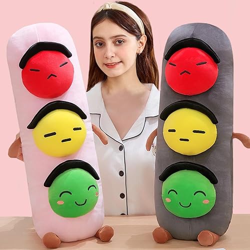 Miniatura 4 de ELAINREN Señales de semáforo 3D, juguete de peluche multicolor, simulación, luz de carretera, almohada suave de seguridad, fabricante de tráfico