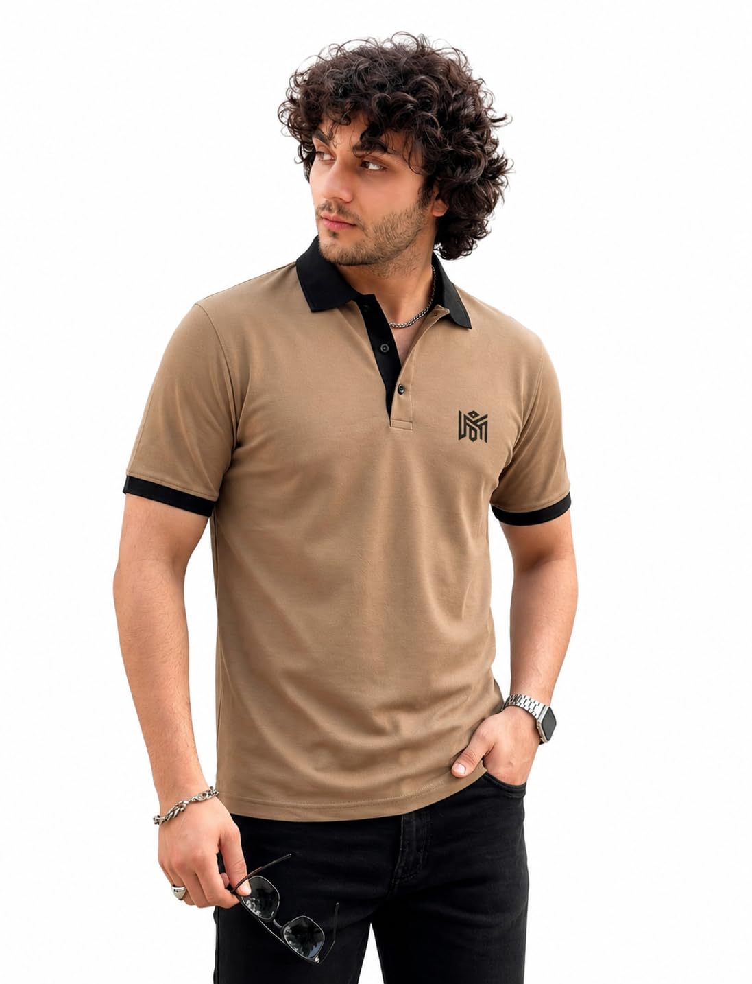 Men's Premium Polo T-Shirt | Contrast Collar & Sleeve Rib | Soft Cotton Blend Casual & Smart Casual Tee-image-9