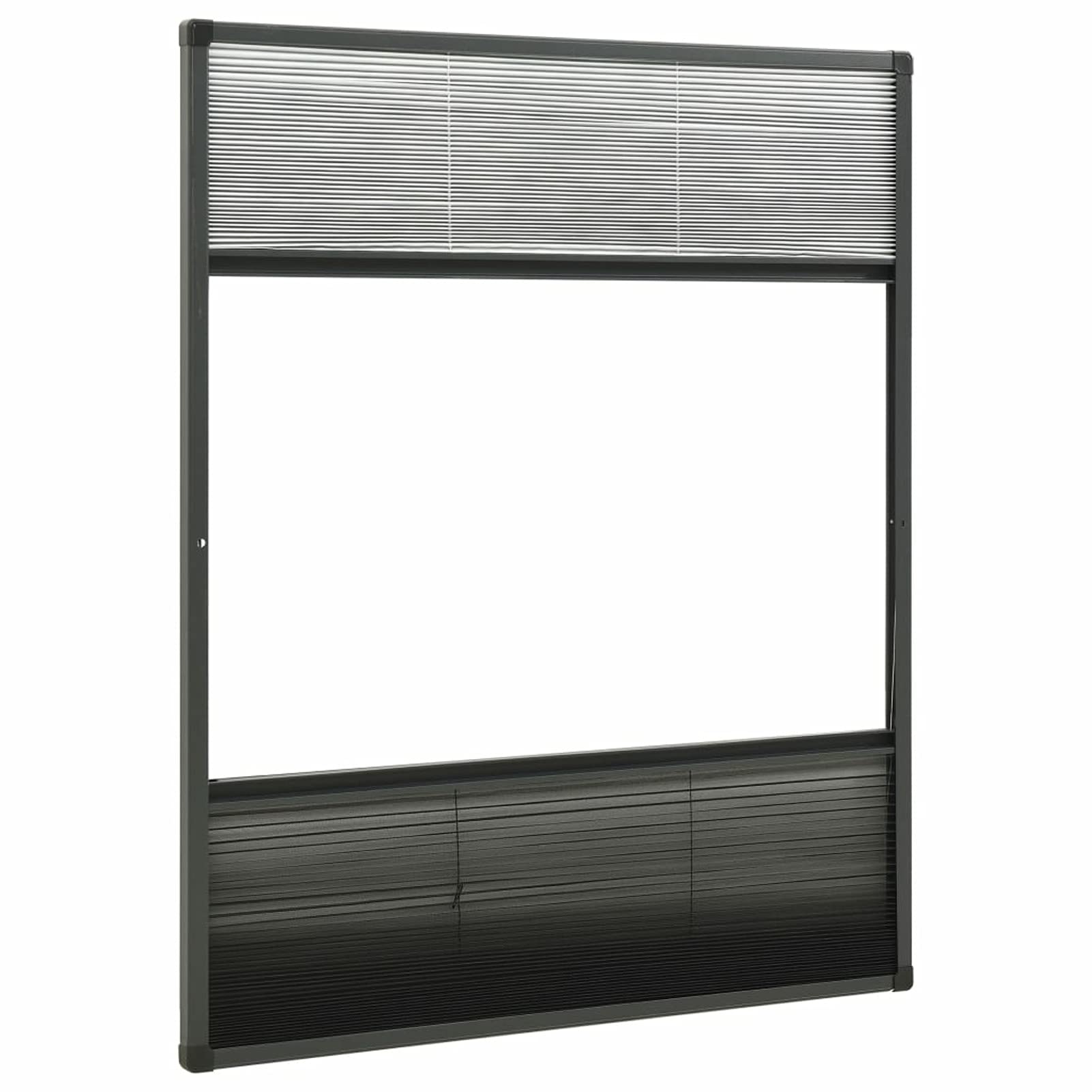 Tidyard Insektenschutz mit Jalousie Plissee für Fenster Fliegengitter Dachfenster Mückenschutz Sonnenschutz Sichtschutz Aluminium 60x80cm