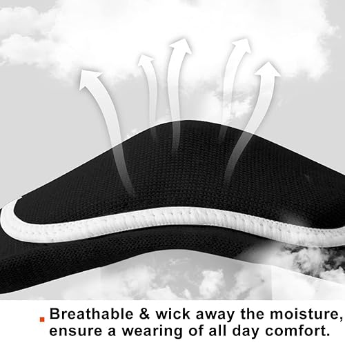 Miniatura 4 de YCYU Rodilleras de compresión de voleibol, rodilleras protectoras para hombres y mujeres, rodillera suave y transpirable para bailarines,