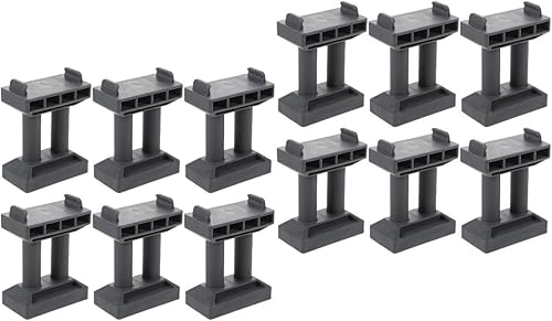 Zerodeko Muelle de puente de tren de simulación, 12 piezas, accesorios de madera para vías de tren, puente de tren, accesorios ferroviarios,