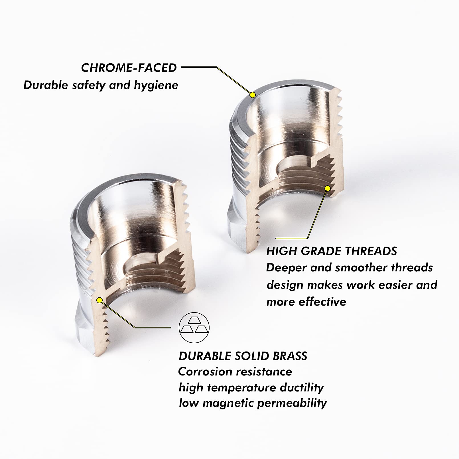 Adaptador de manguera de agua, G 1/2 macho a 3/8 hembra (9/16-24) accesorios de tubería de agua, conector de manguera de agua con arandela de goma (paquete de 2)