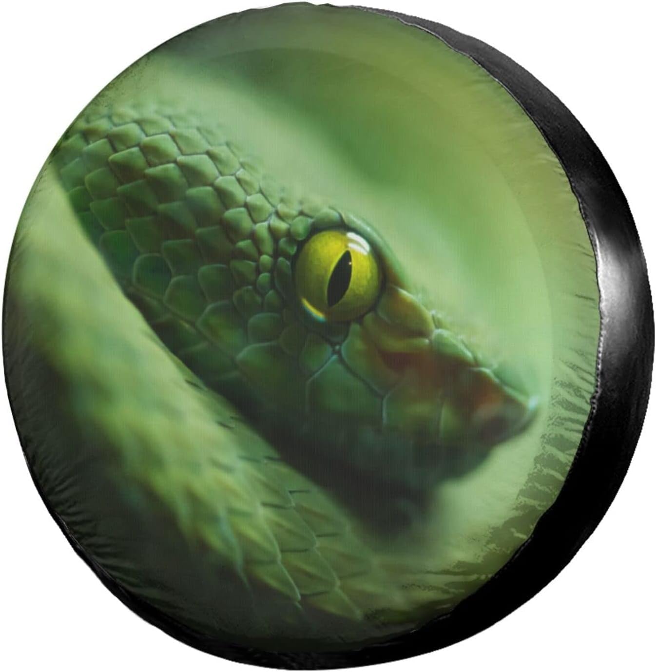Housse Pneu Secours Imperméable Motif Serpent Vert - Protection Roue 35-43cm | Pour SUV, Camping-car