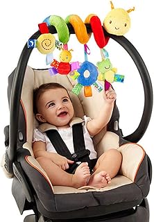 Car Toys Bassinet Stroller Plush Toys Baby Stroller Crib Cot Toy, Kid Baby Crib Cot Pram Hanging Rattles Spiral Stroller Car Seat Toy with Ringing Bell Infant Toys Infant Toys Infant Toys