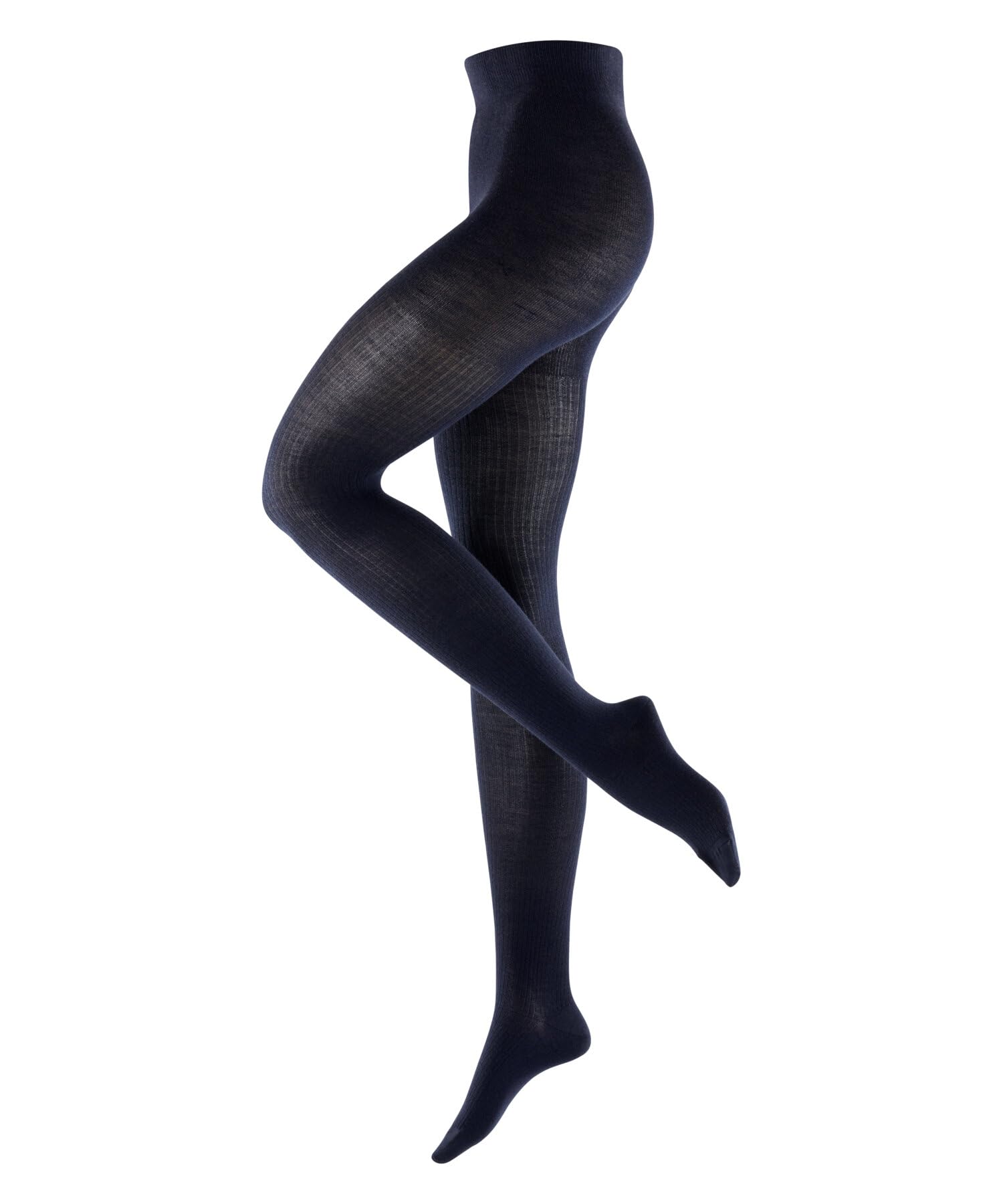 Burlington Damen Rib Couture Strumpfhose atmungsaktive schnelltrocknende klimaregulierende geruchshemmende nachhaltige Wolle blickdicht breiter Komfortbund einfarbig gerippt 1 Stück