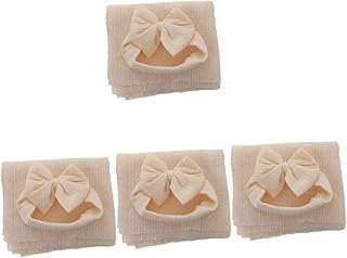 Toddmomy 4 Conjuntos Recém-Nascido Envoltório De Poliéster Branco Europeu E Americano Arco Terno Bebê