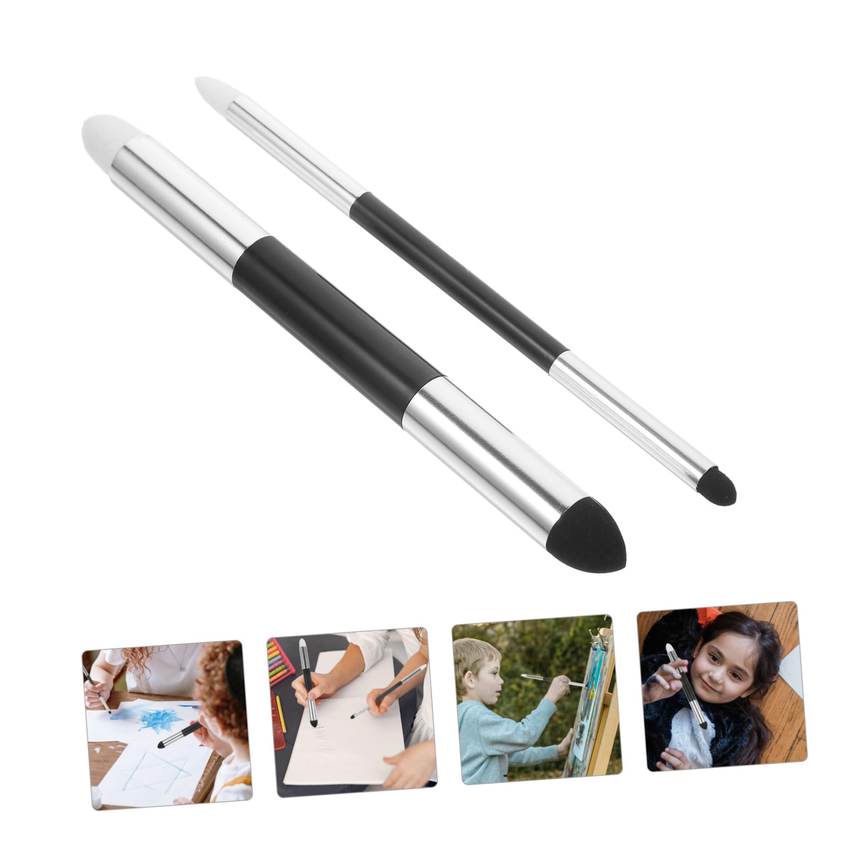 Uonlytech 5 Ensembles Set De Stylos Effaçables pour Dessin Éponge À Estomper Réutilisable pour Artistes Outils De Dessin Polyvalents 4 Pièces * 5