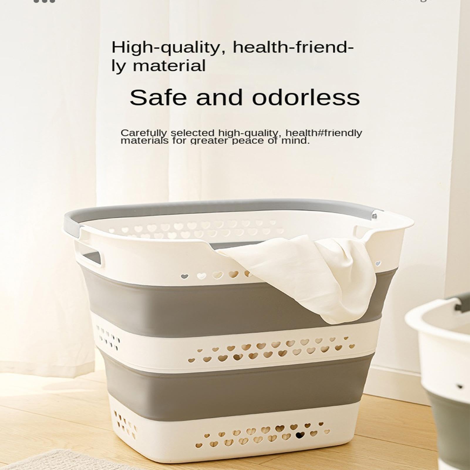 Cesta De Ropa Resistente 42 Litros Gran Capacidad Con Asa Transpirable