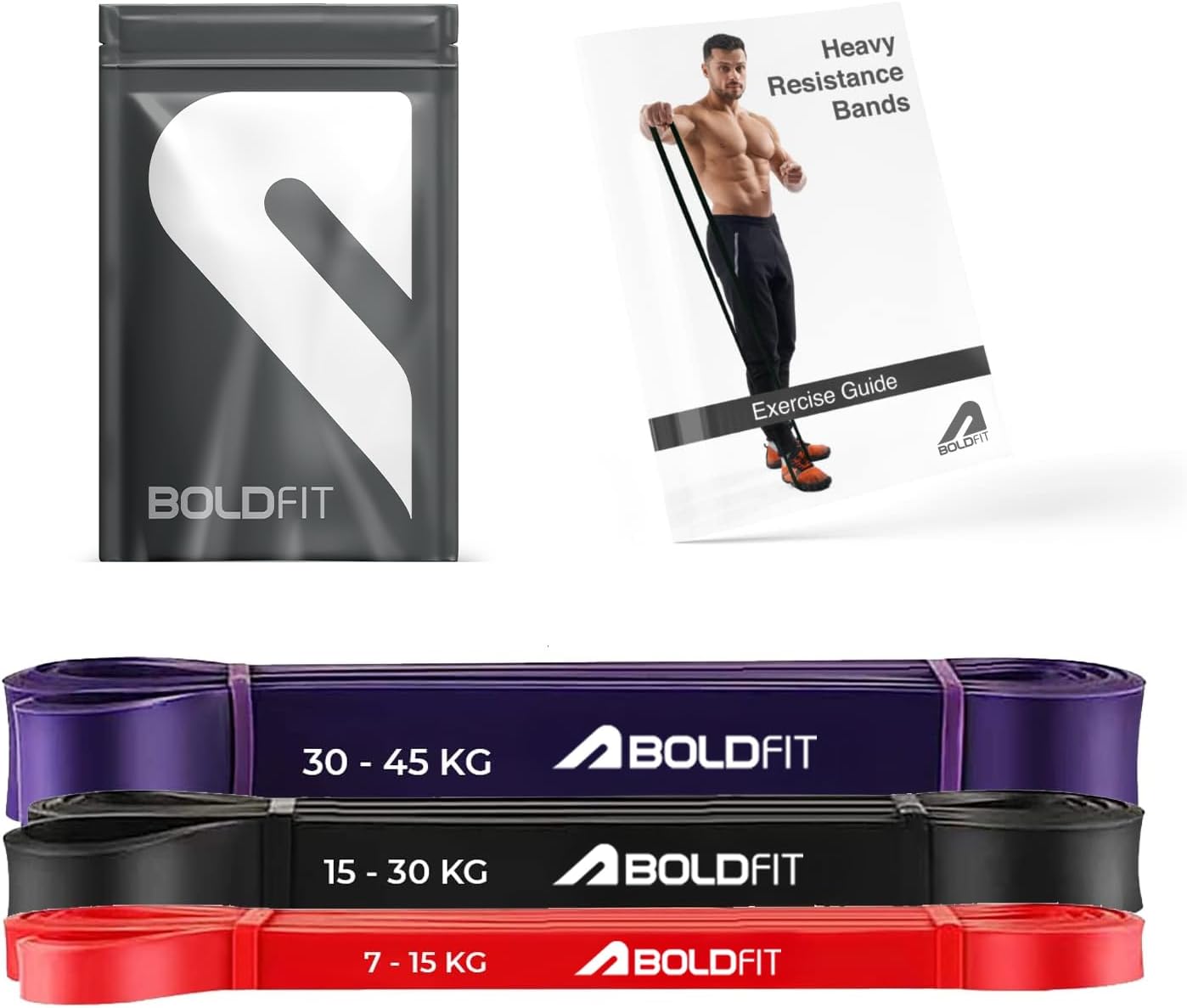 Boldfit Heavy Resistance Band for Workout Set Exercise & Stretching Pull Up Bands for Home Exercise Bands for Gym Men & Women Resistance Bands Loop Bands Toning Bands Resistance Band for Men