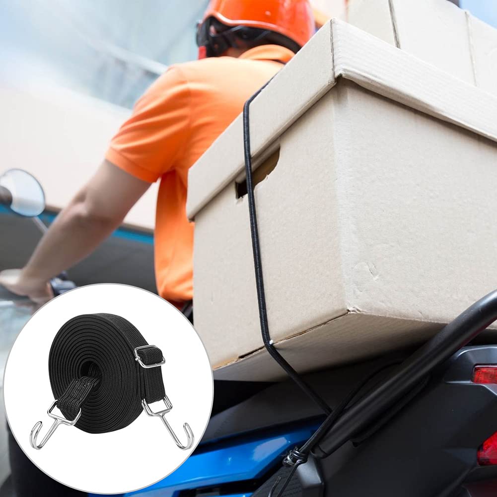 Adjustable Bungee Cords Heavy Duty with Metal Hooks, 4 Pack 2M Extra