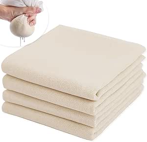 Hemoton 10pcs Reusable Cotton Tofu Cheesecloth Cotton Muslin Fabric For Straining Cooking And Homemade Desserts Hemmed Cheese Cloth For Kitchen Use