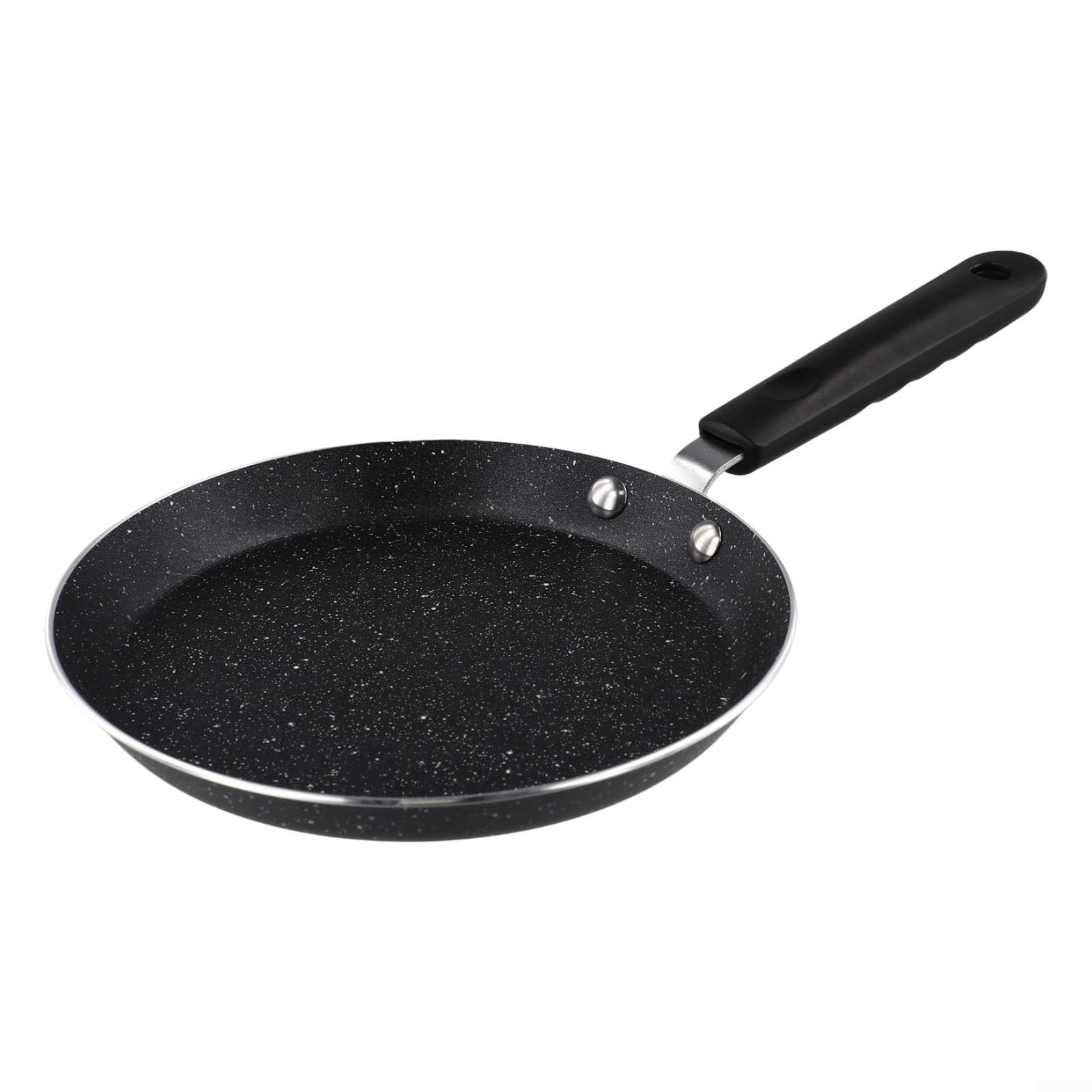 Eawfgtuw Non Crepe Pan, Pan Die-cast Auluminium Pancake Flat Skillet Tawa Griddle 34Cm/13 In With Stay-Cool Handle, Induction Compatible, Soft Grip Handle, Forged Aluminium