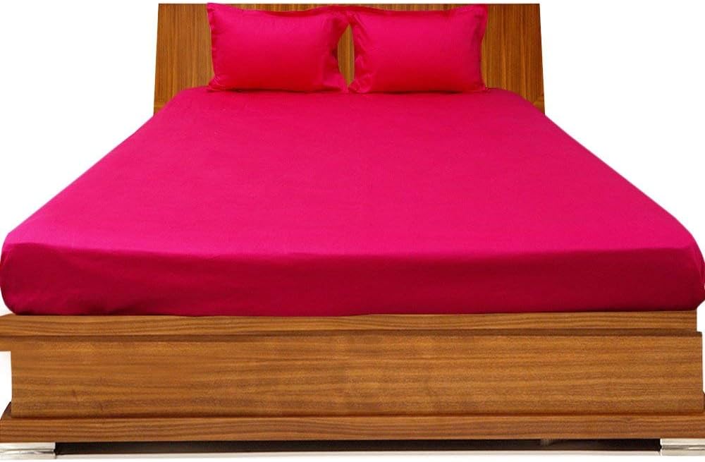 LaxLinen Extra Deep Pocket Fitted Sheet with 2 Pillow Cases-(Fitted Sheet, 2 Pillow Cases)-Fits 18" Inches -Deep Pockets That Actually Fits Mattress Twin Extra Long Bed Size, Black Solid 600 TC