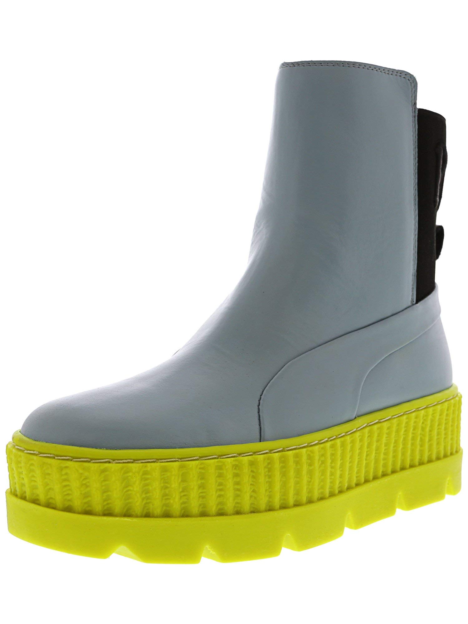 Women's Fenty x Chelsea Sneaker Boots, Sterling Blue/Black/Limeade, 6.5 M US