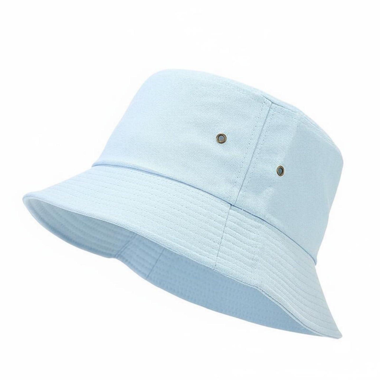 Enakshi® Cotton Headwear Hat Retro Design Eyelet Headwear Hat Lightweight Headwear for Women, Men, Travel, Outdoor, Light Blue-image-48