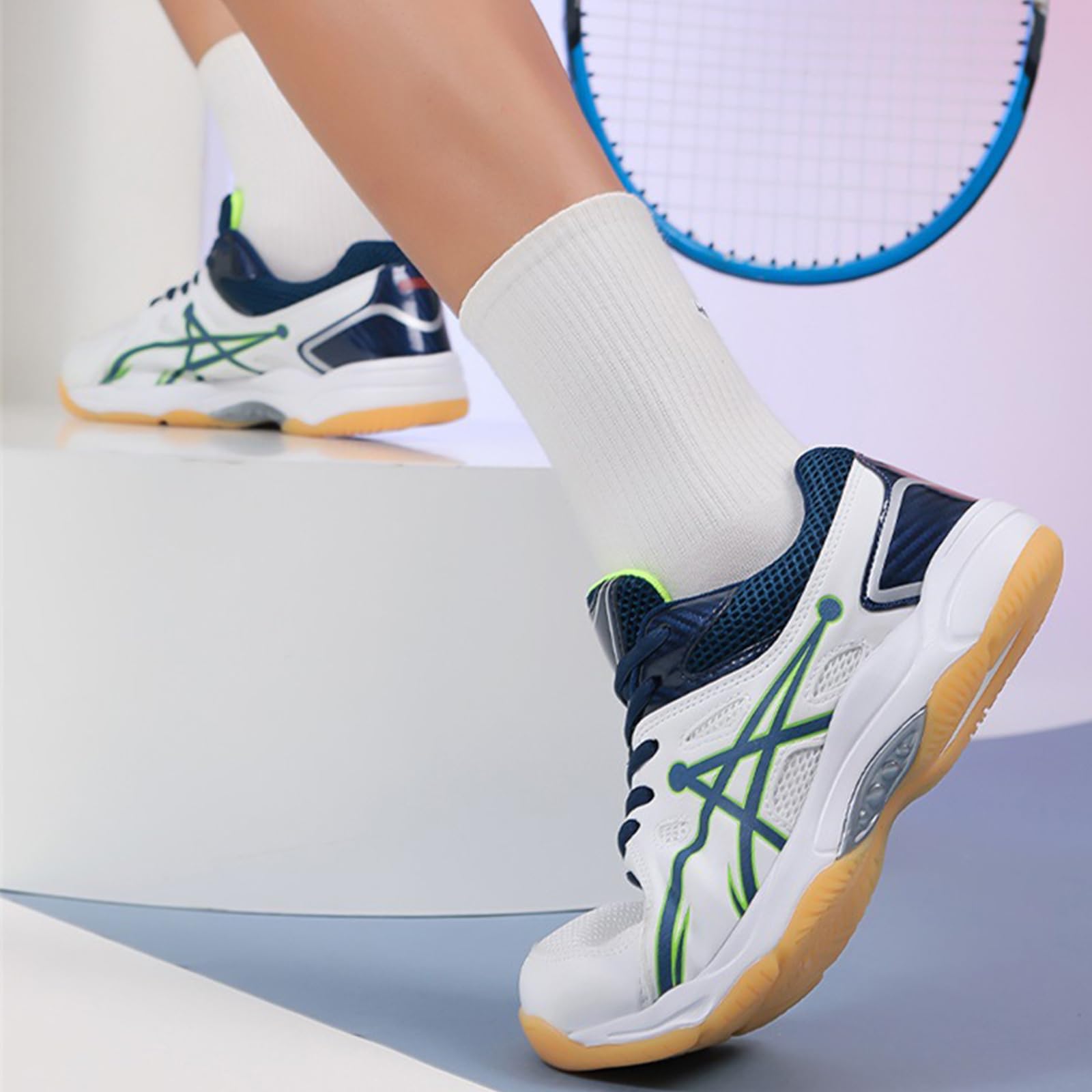 SDEQA Hommes Chaussures De Badminton Chaussures Ping Pong Sports D'intérieur D'extérieur Chaussures pour Concours De Formation pour Étudiants