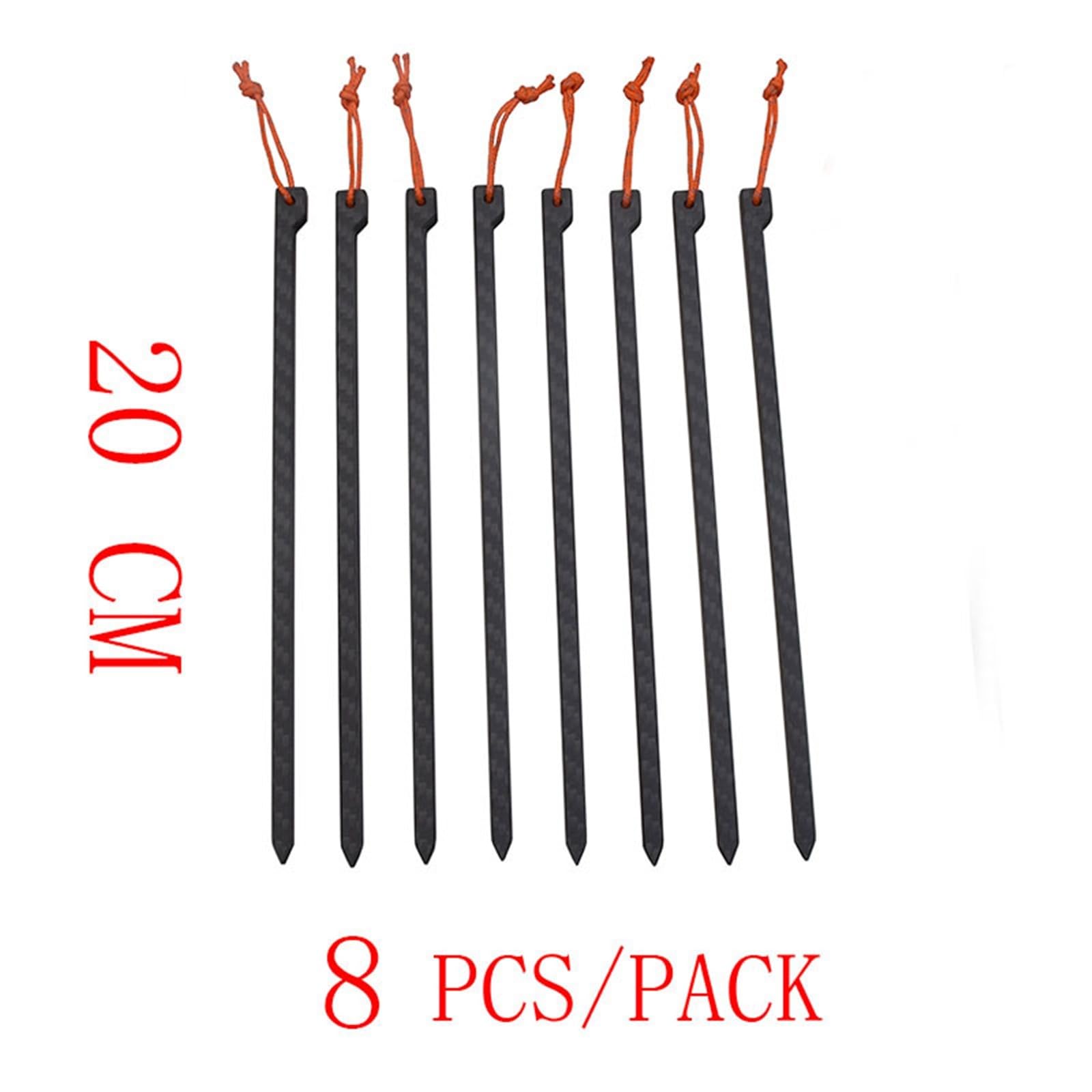 Piquetas Camping 2.7/5.5/Tent Peg 12/15/20/CM Long Ground Stake Camping Nail(8pcs 20cm Long)