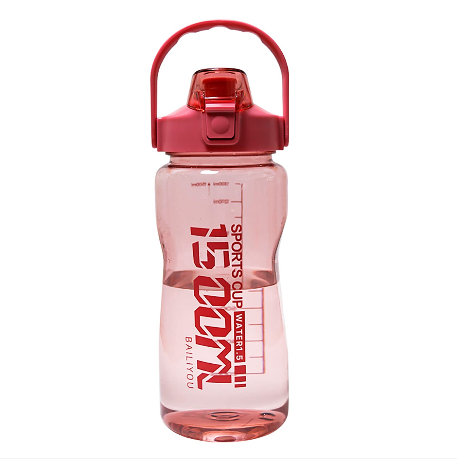 51oz Water Bottle with Handle and Straw, 1500ml BPA Free Motivational Water Jug for Outdoor Sports Camping Hiking (Light Purple) โ image 1