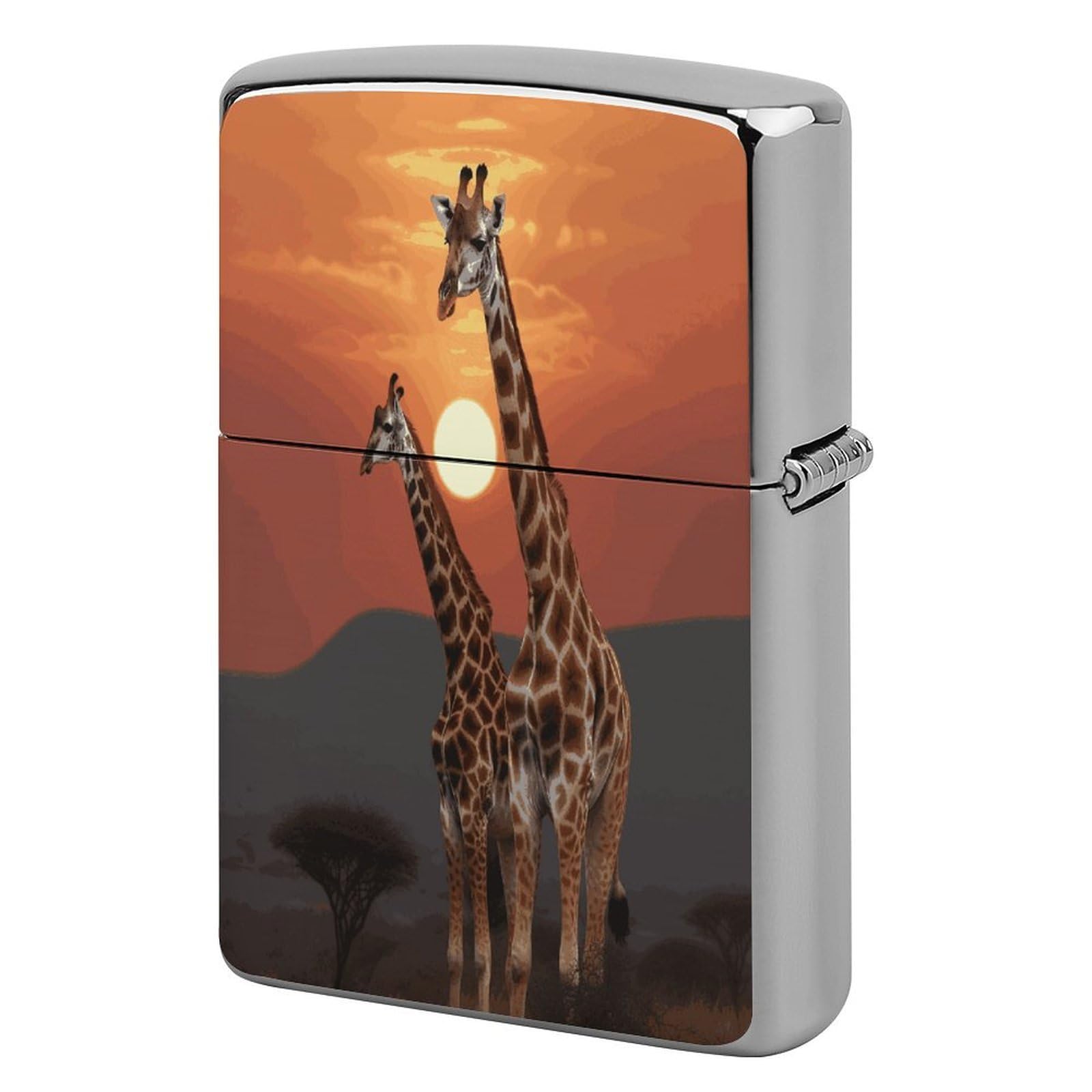 Fekiloot Style Giraffe At Sunset Lighter Case Cover Lighter Holder
