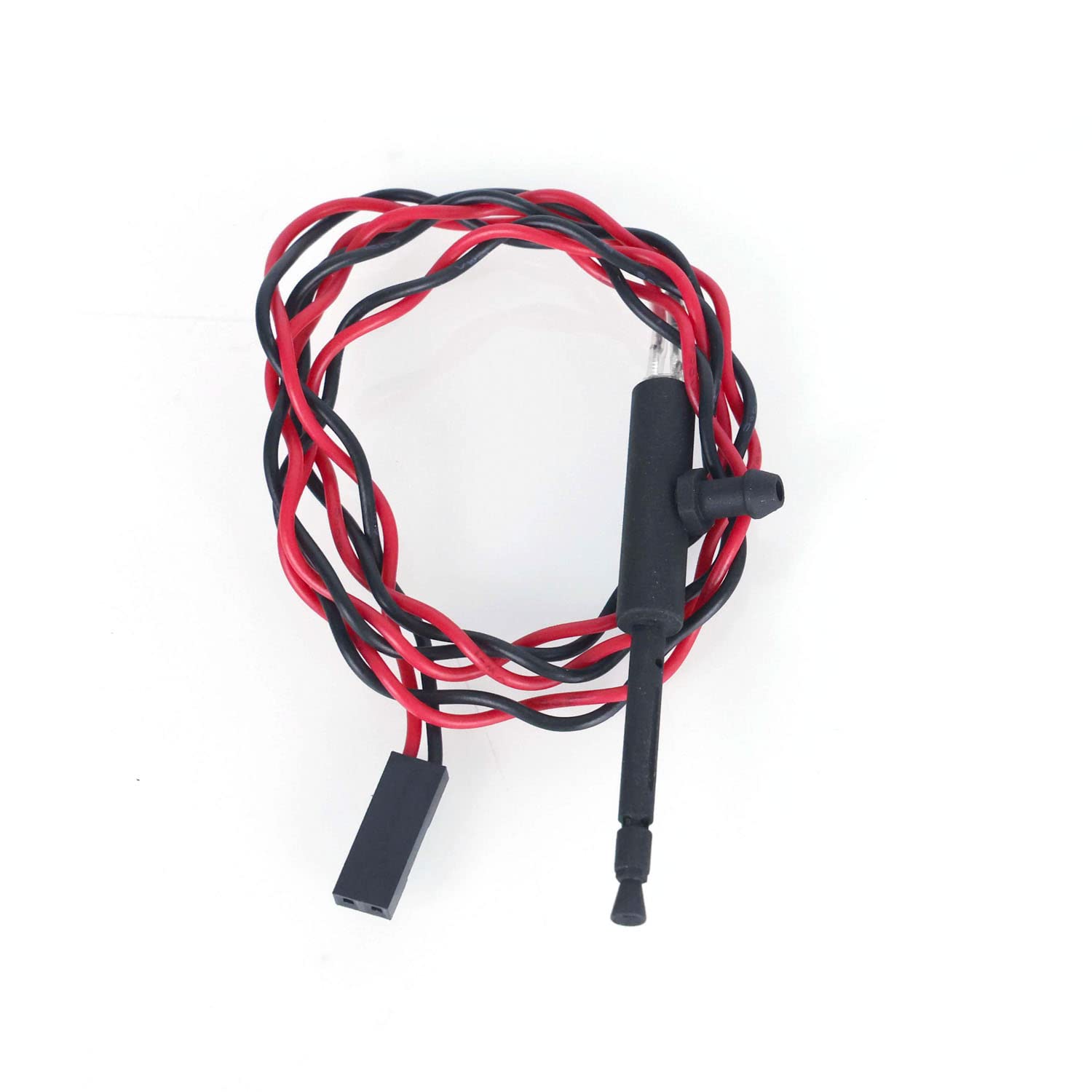 Modified Metal Machine Gun Toy W/LED Compatible with Heng Long 1/16 RC Tank DIY Model Parts (Black)