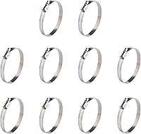 Vista 14 de WINL Abrazaderas de manguera de acero inoxidable de 1/2 pulgadas - 24 unidades de abrazaderas de manguera de transmisión de engranajes helicoidales