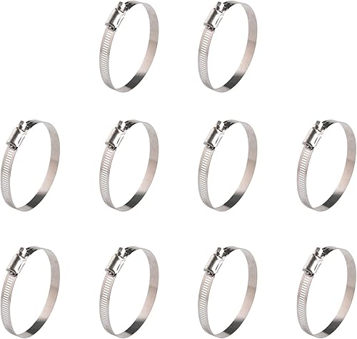 Miniatura 31 de WINL Abrazaderas de manguera de acero inoxidable de 1/2 pulgadas - 24 unidades de abrazaderas de manguera de transmisión de engranajes helicoidales