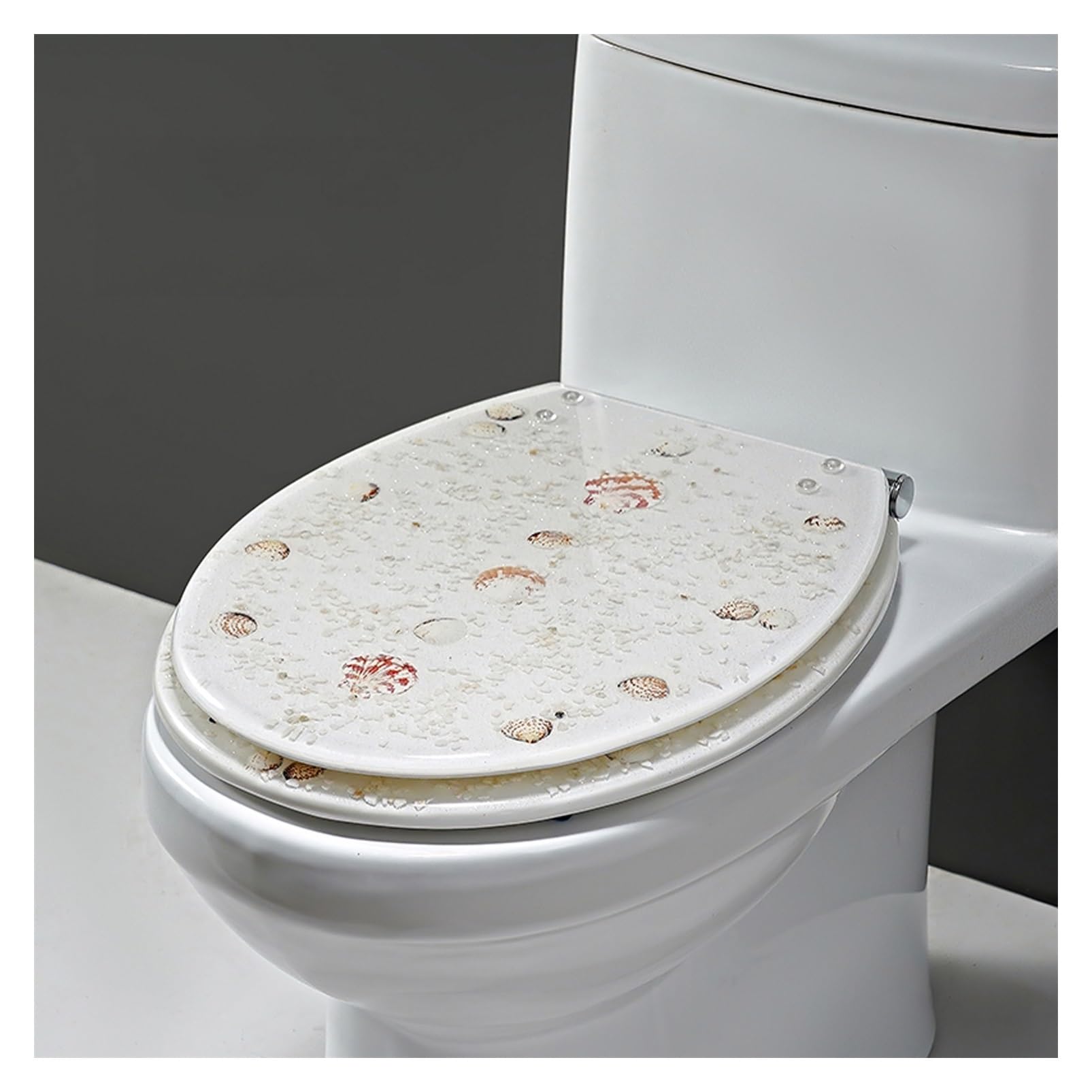 Dxpsxjl E Quiet-Clos, Resin Toilet Seat, Asy Installation Cleaning, Adjustabl, Lightweight, Durabl, Portabl, User-Friendly, Compact, Soft, Hinges