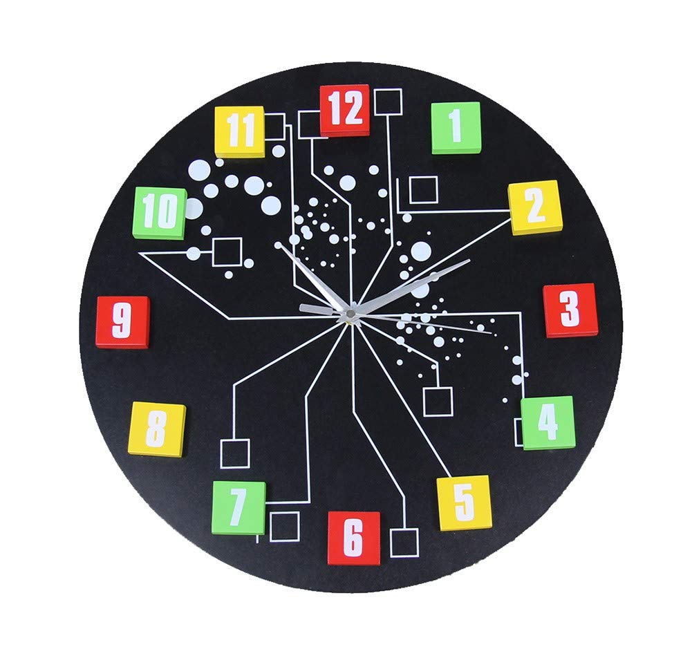 Horloge murale grande taille de 40 cm pour salon modèle électronique silencieux et moderne