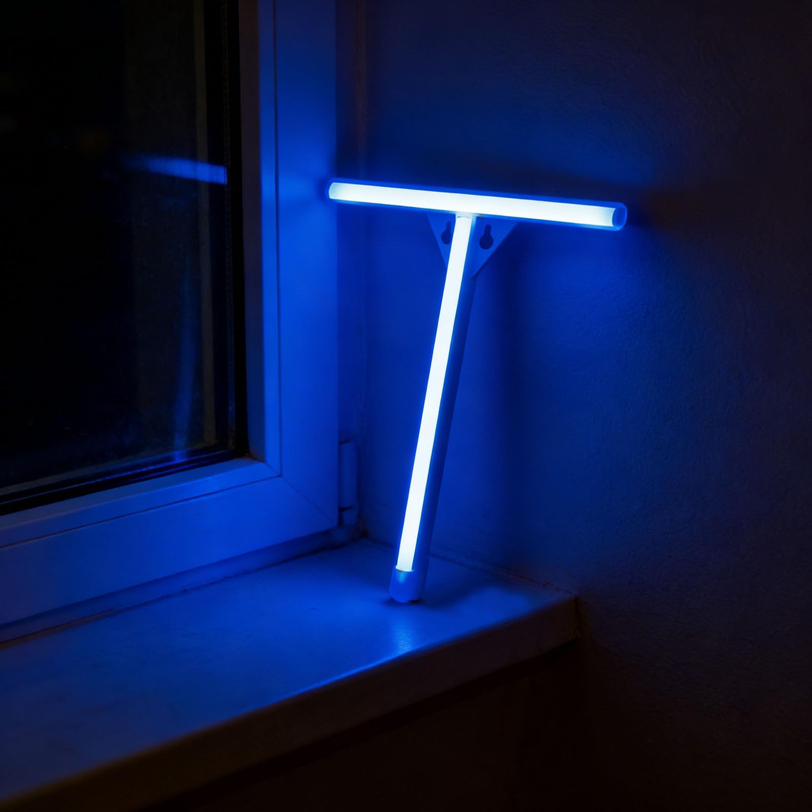 shulovehua Blue Neon Letter Sign Night Lights Battery or USB Operated LED Alphabet Neon Art Lights Wall Decor Light up Words for Cafe Retail Photo Shoot Business Home(T) — image 1