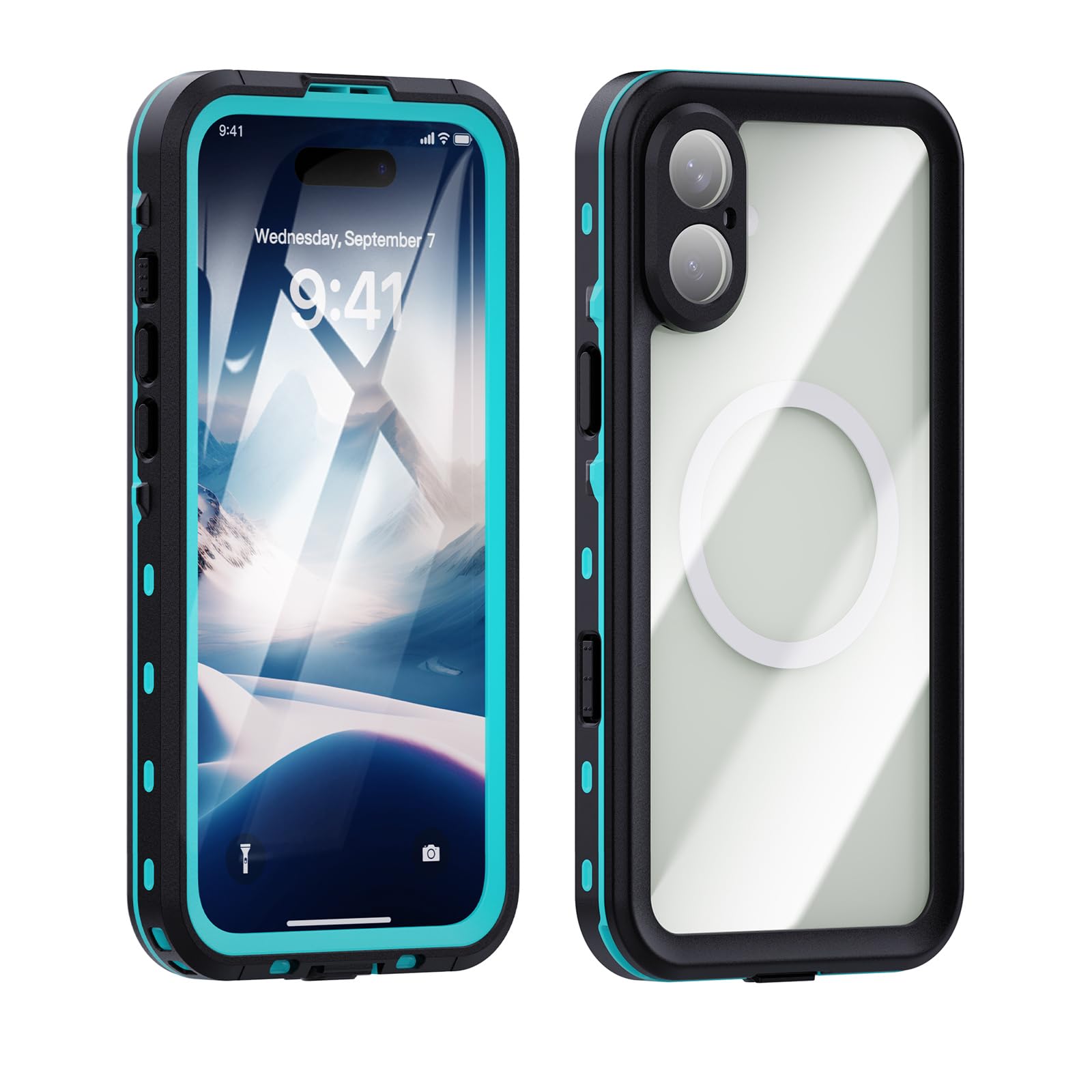 Coque étanche iPhone 16 Pro Max MagSafe antichoc intégrale bleu - 8
