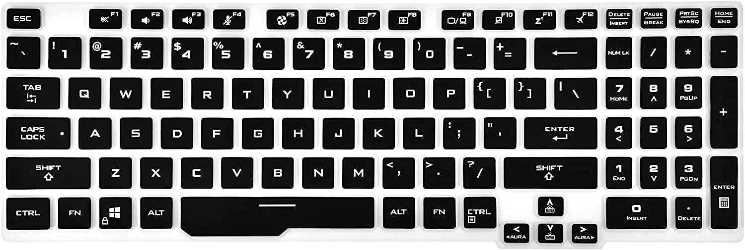 Keyboard Cover Protector Skin Compatible with ASUS TUF Gaming A15 TUF506IV TUF506IU, Gaming A17 TUF706IU Gaming Laptop – Black Keyboard Cover Protector Skin Compatible with ASUS TUF Gaming A15 TUF506IV TUF506IU, Gaming A17 TUF706IU Gaming Laptop – Black